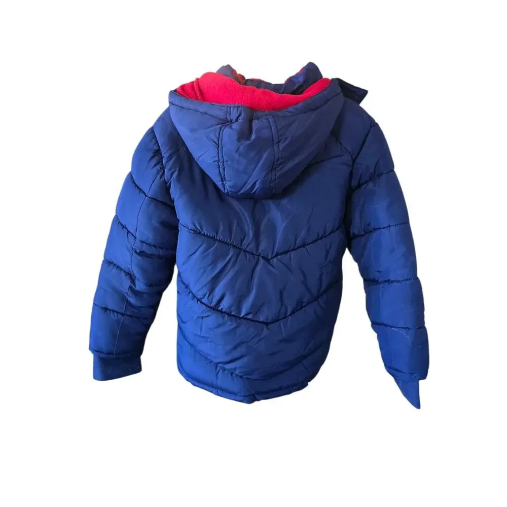 Free Country Fleece Lined Puffer Zip Up Hooded Jacket Boys Size 10-12